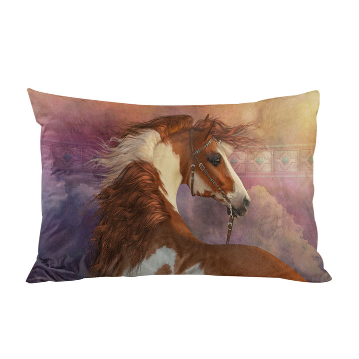 Heart of the West Brown and White Pinto Horse Pillow Cases