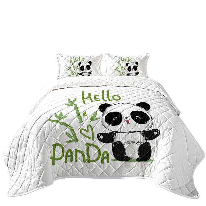 Hello Kids form a Cute Little Panda Quilt