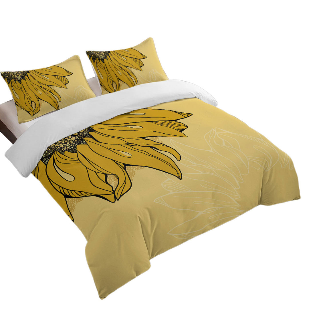Hidden Sunflower Oversized King Duvet Cover