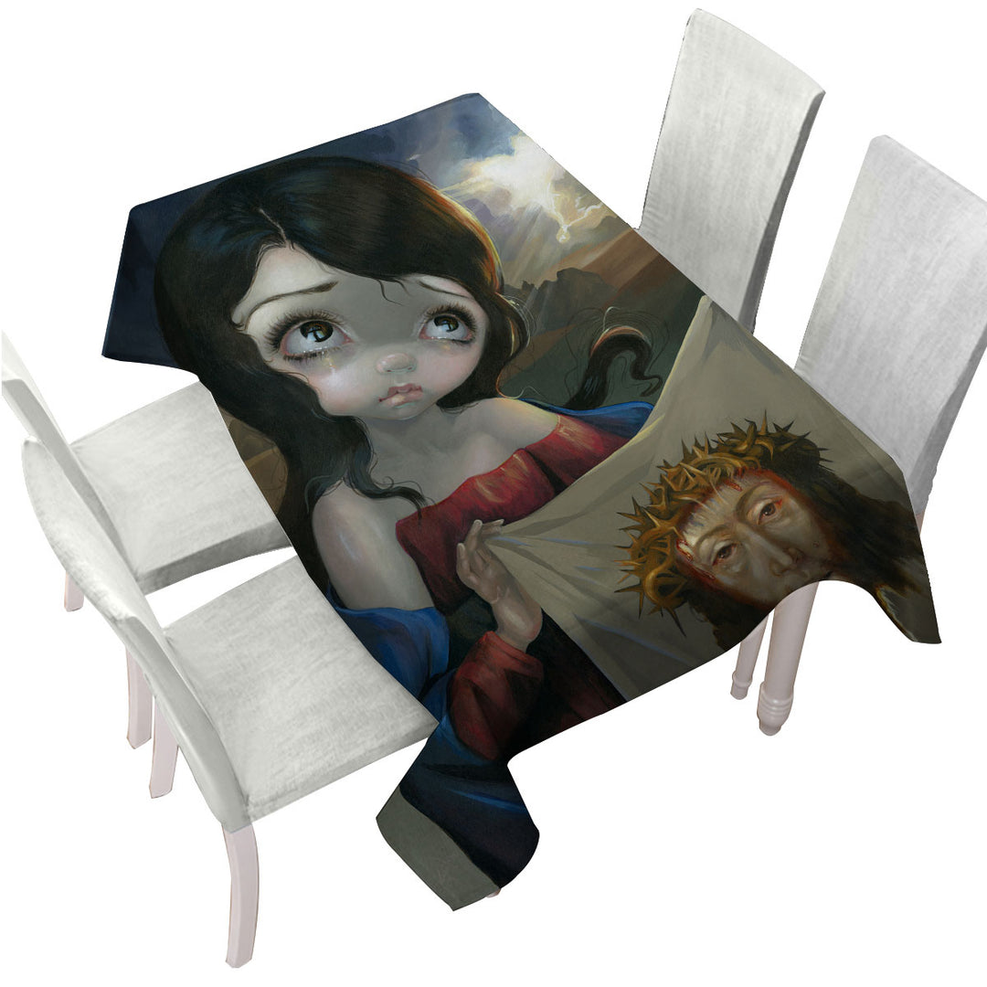Historical Christian Art Veronica_s Veil Tablecloth