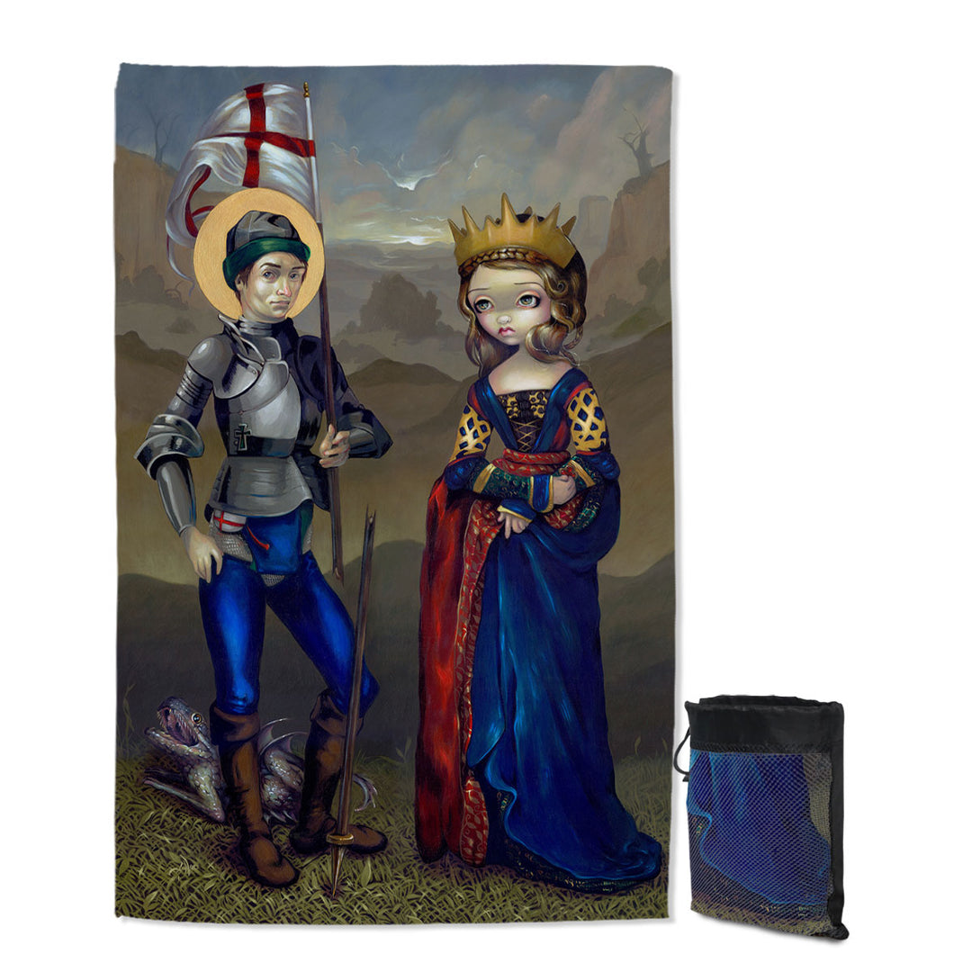 History Art Saint George and Princess Sabra Quick Dry Towels for Travel