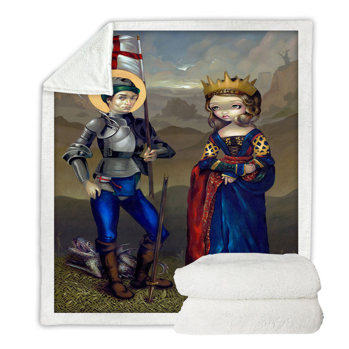 History Art Saint George and Princess Sabra Throw Blanket
