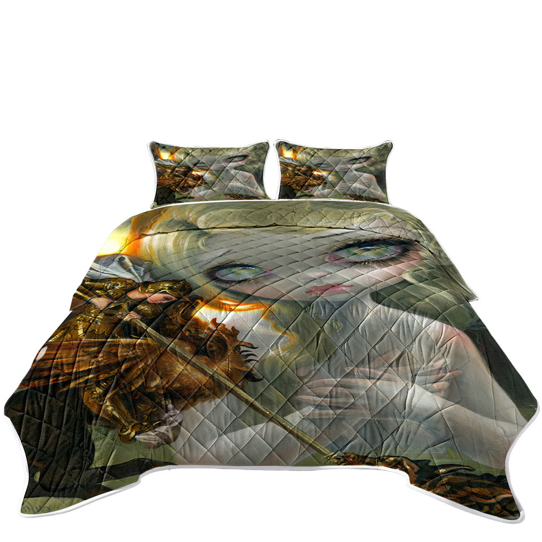 History Art Tableaux Vivants Roger and Angelica California King Quilt Sets