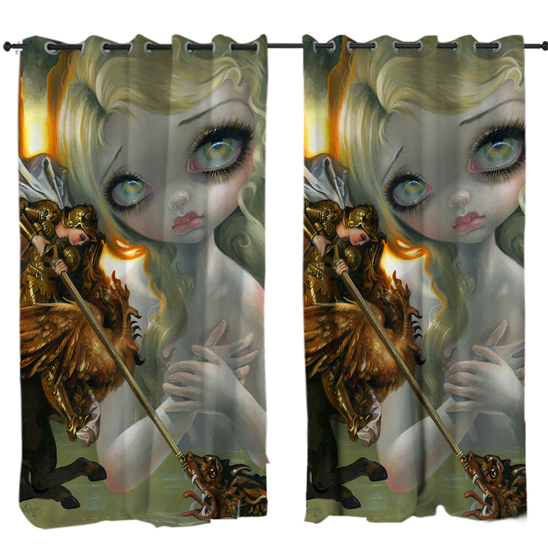 History Art Tableaux Vivants Roger and Angelica Curtain