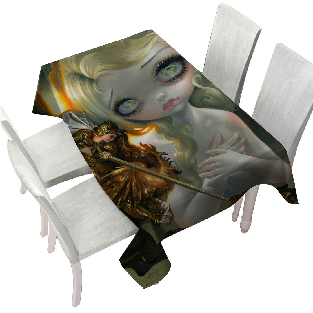 History Art Tableaux Vivants Roger and Angelica Tablecloth