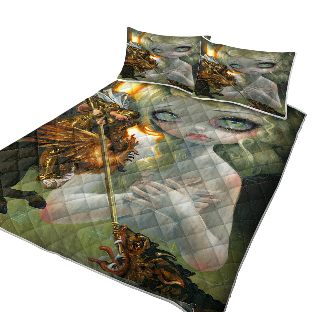 History Art Tableaux Vivants Roger and Angelica Twin Quilt