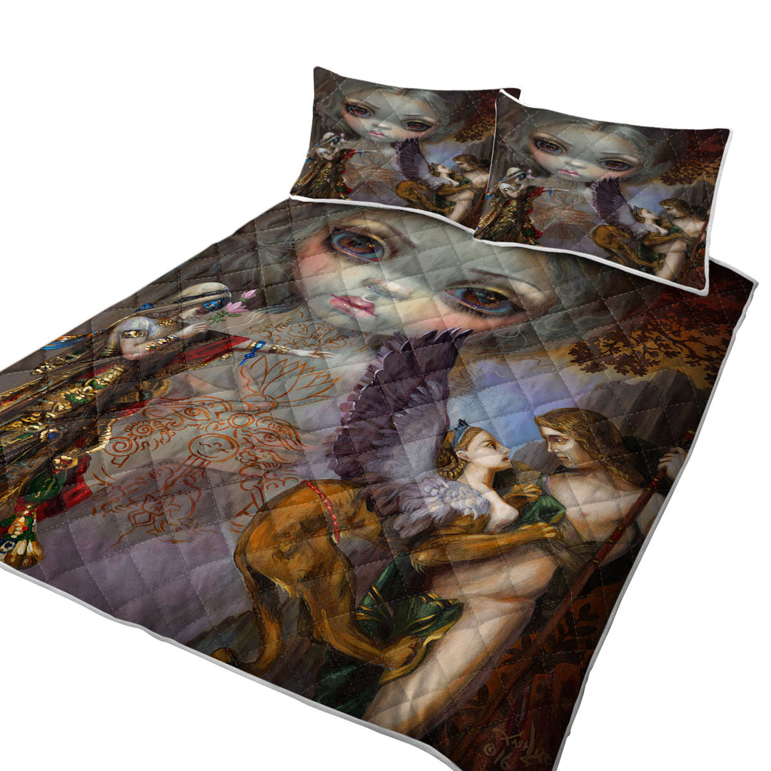 History Art Tableaux Vivants Salome and the Sphinx Quilts for Beds