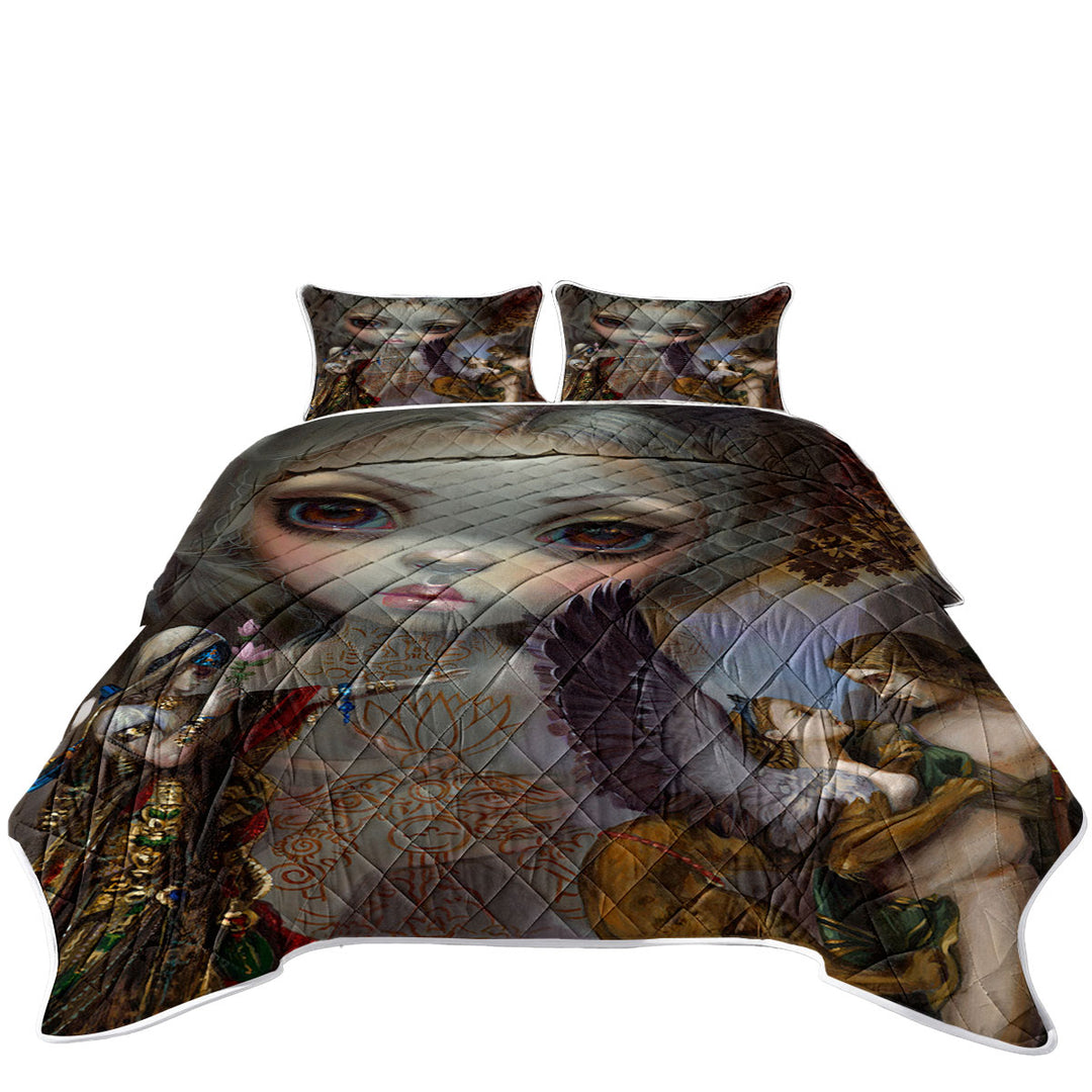 History Art Tableaux Vivants Salome and the Sphinx Twin Quilt