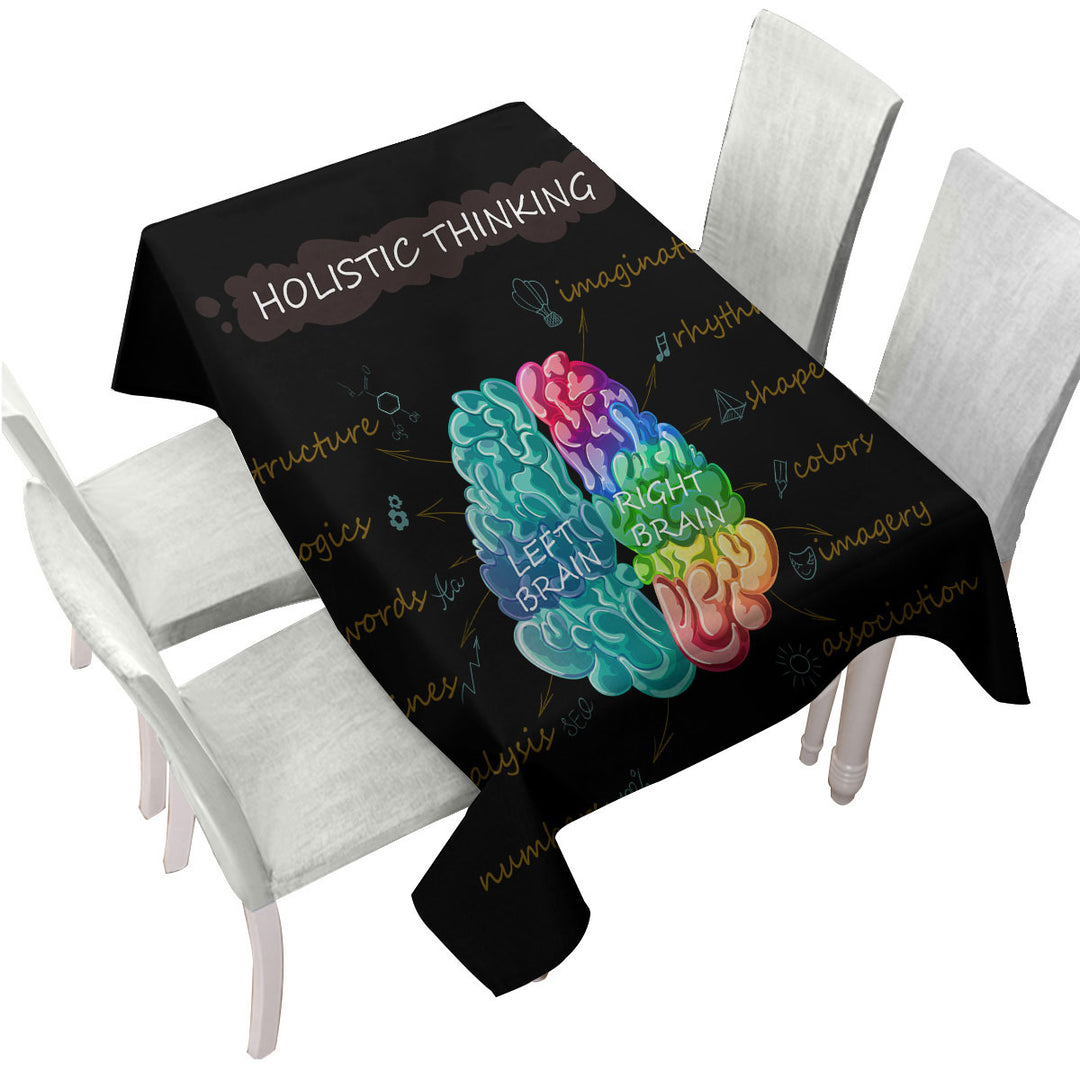 Holistic Thinking Colorful Brain Tablecloths