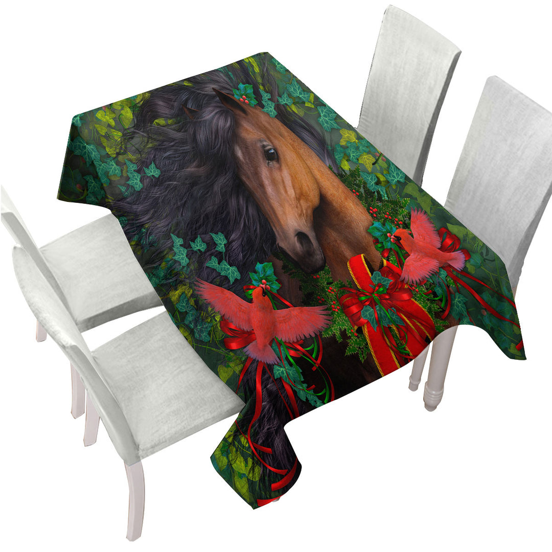 Horse Art Morgans Christmas Custom tablecloths