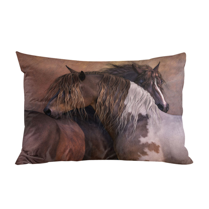 Horse Art One Spirit Bound Horses Pillow Cases