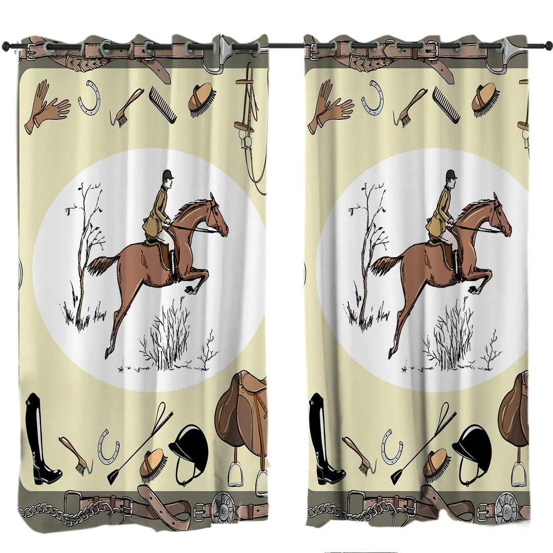 Horse Riding Curtain