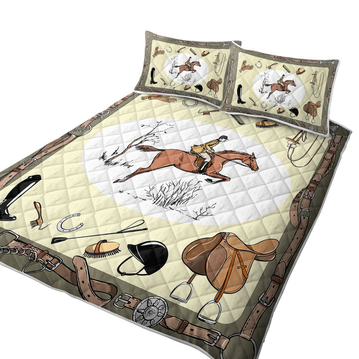 Horse Riding King Size Bedspreads
