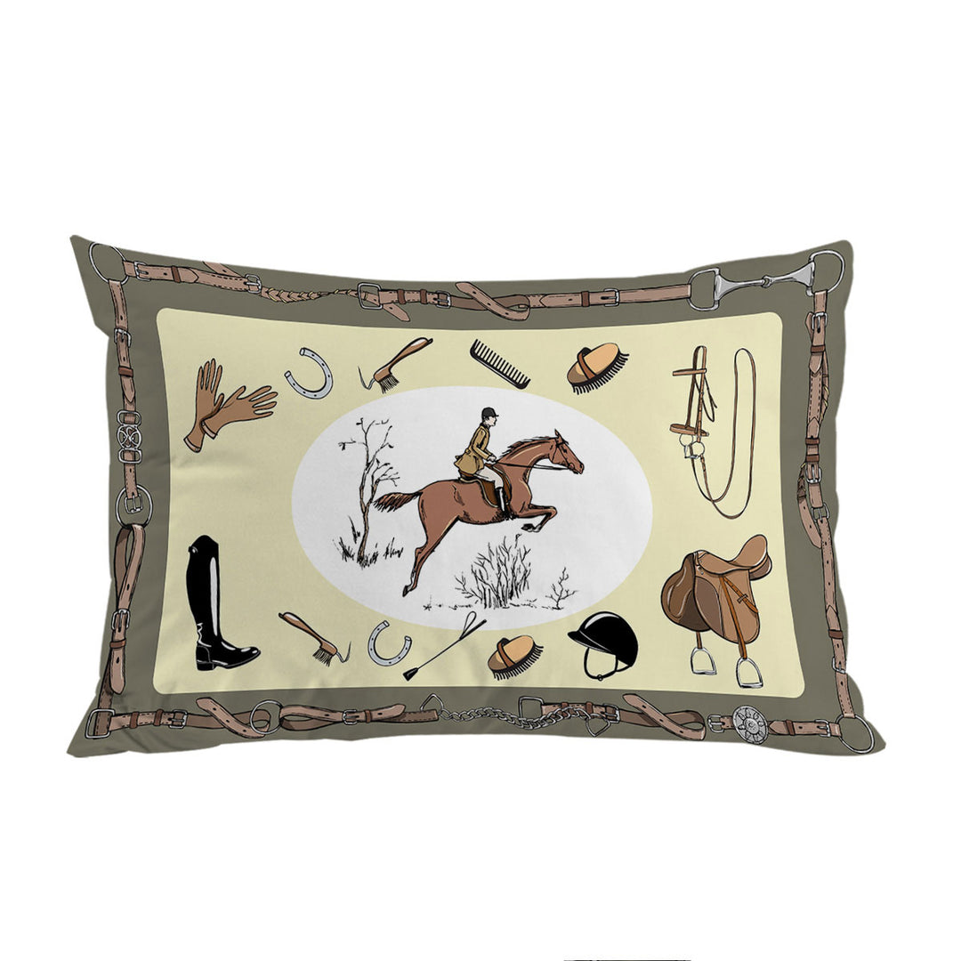 Horse Riding Pillow Cases
