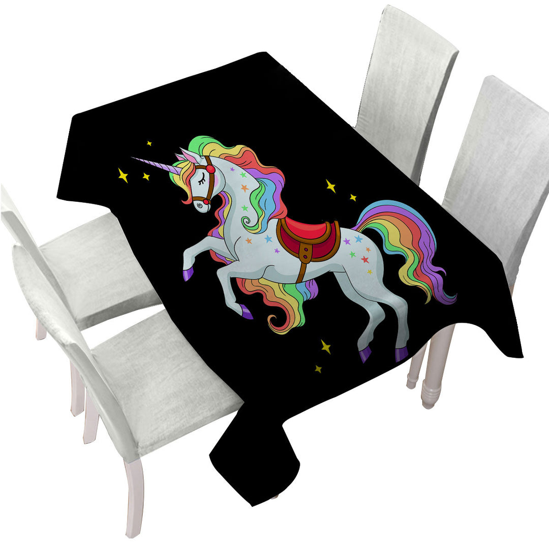 Impressive Rainbow Unicorn Custom tablecloths