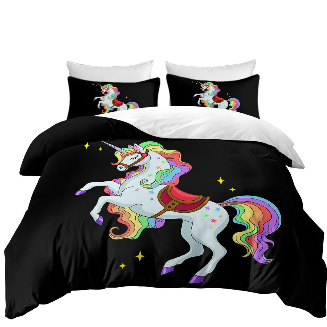 Impressive Rainbow Unicorn Duvet Cover