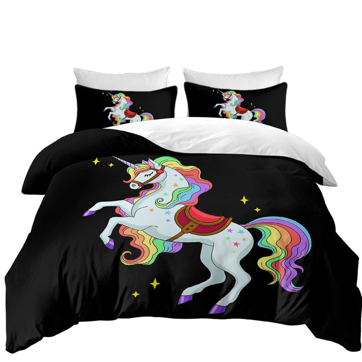 Impressive Rainbow Unicorn Duvet Cover