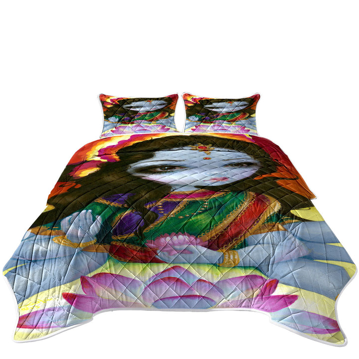 India and Hindu Art the Goddess Lakshmi Quilt