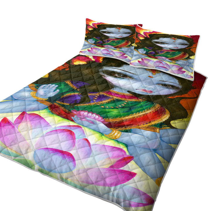 India and Hindu Art the Goddess Lakshmi Quilts