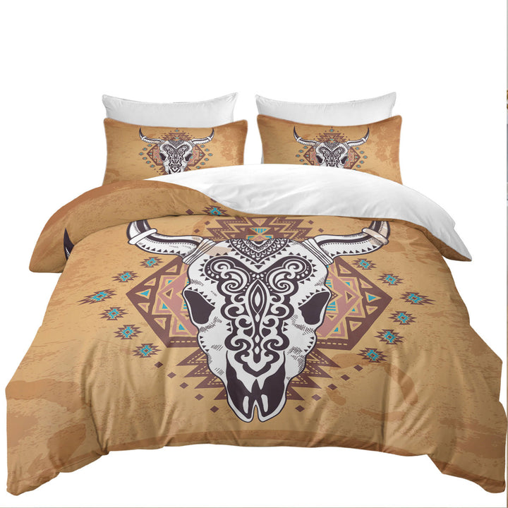 Indian Bull Skull Duvet Covers
