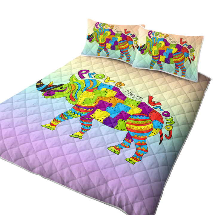 Inspirational Multi Colored Rhino Quilts