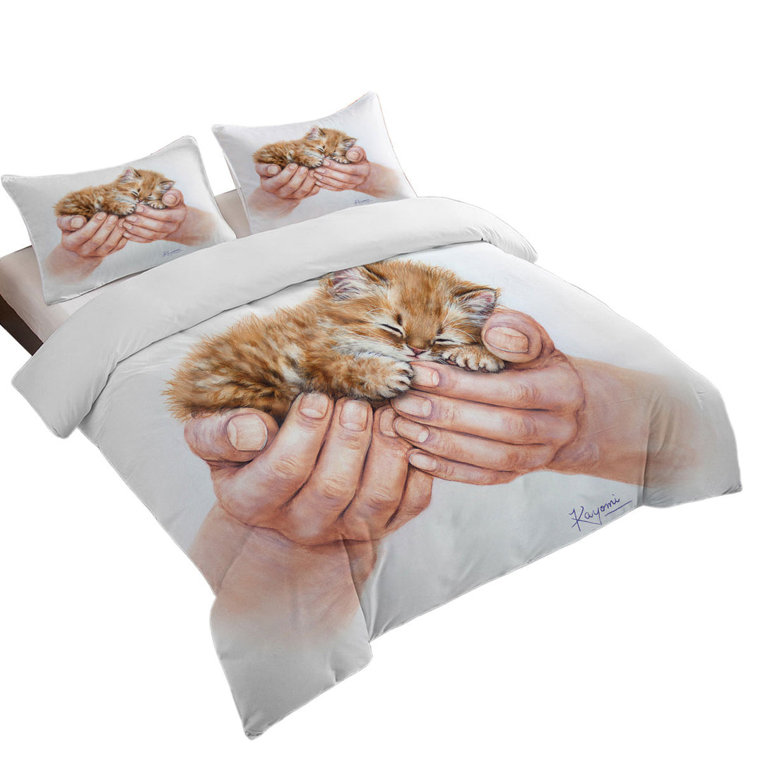 Inspiring Cat Art Drawings Embrace Kitten Duvet Covers