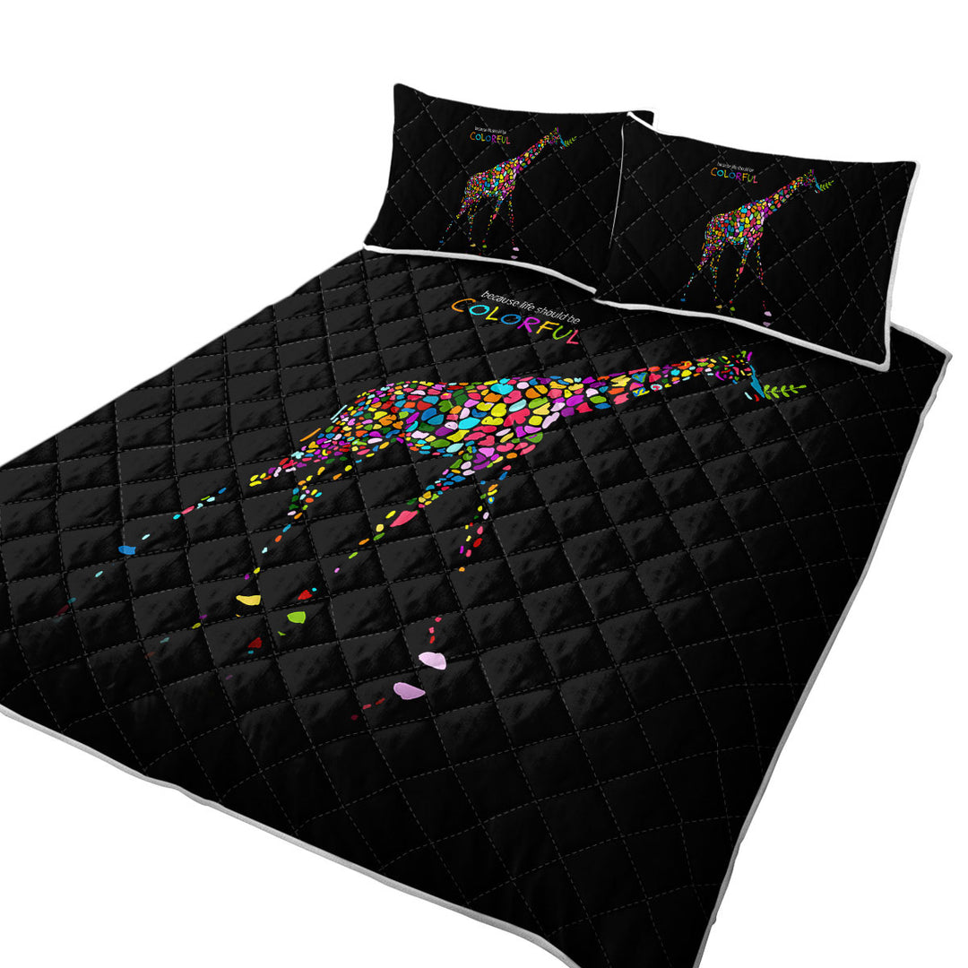 Inspiring Colorful Giraffe Quilts