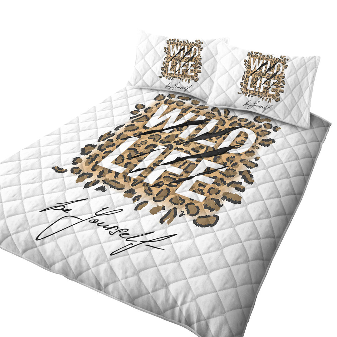 Inspiring Leopard Skin Pattern California King Quilt Sets