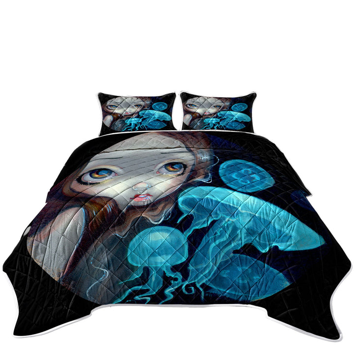 Jellyfish Portal Underwater Fantasy Mermaid Quilts