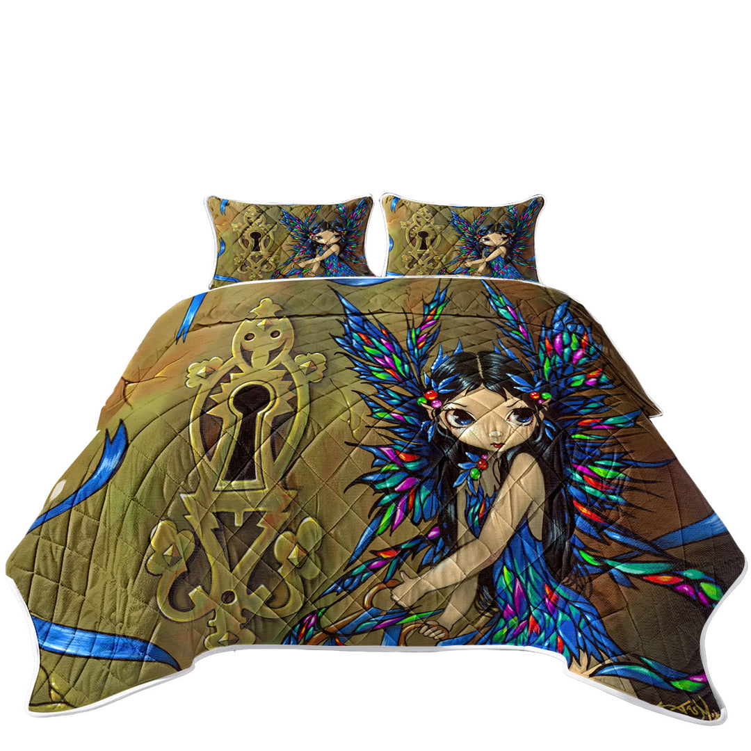 Keyhole Colorful Wings Fairy Secrets Coverlets