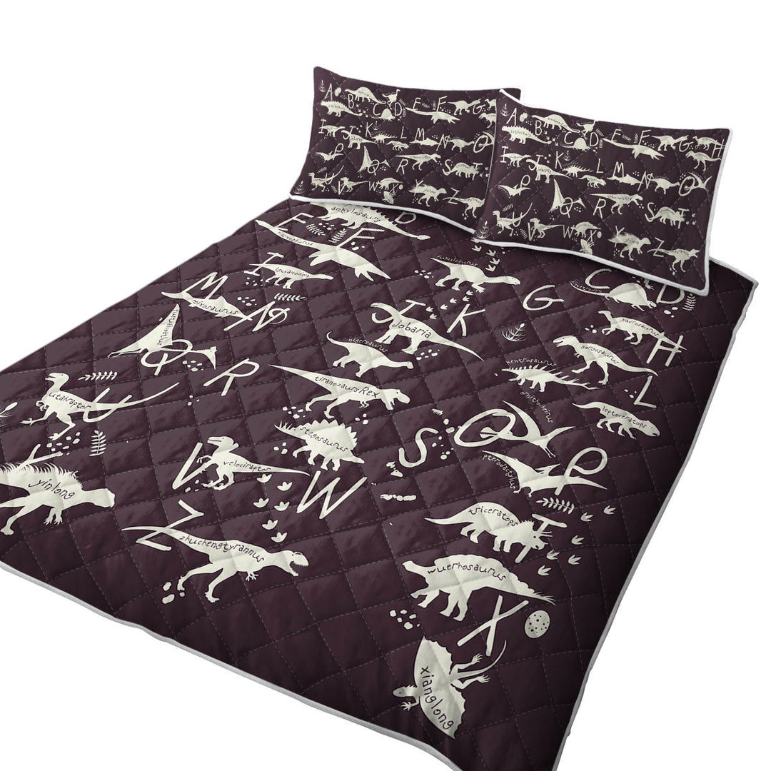 Kids Alphabet Dinosaurs Names Quilts
