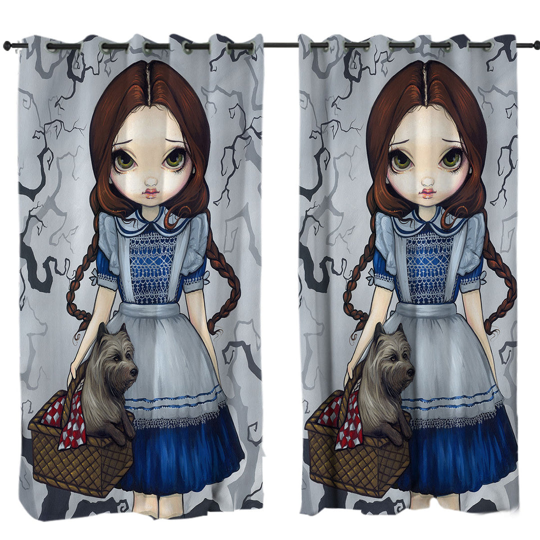 Kids Art Dorothy and Toto Curtain
