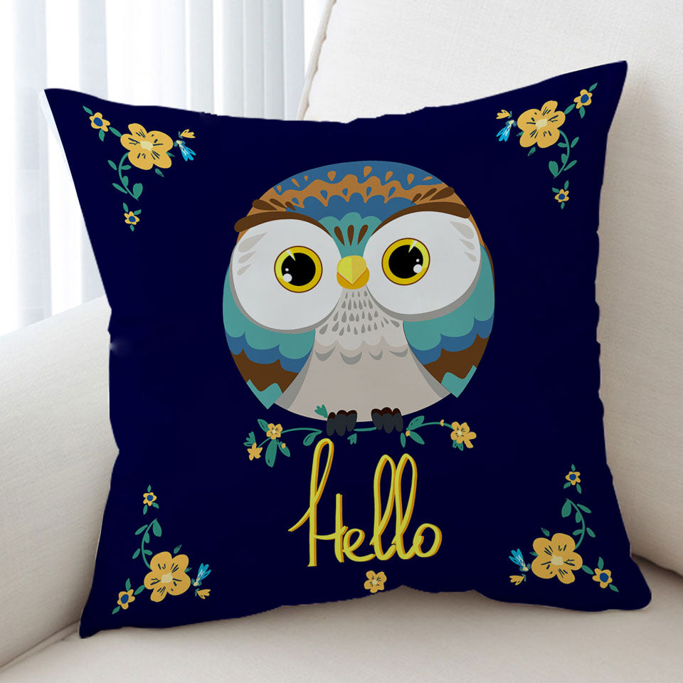 Kids Cushion Cover a Cute Little Owl