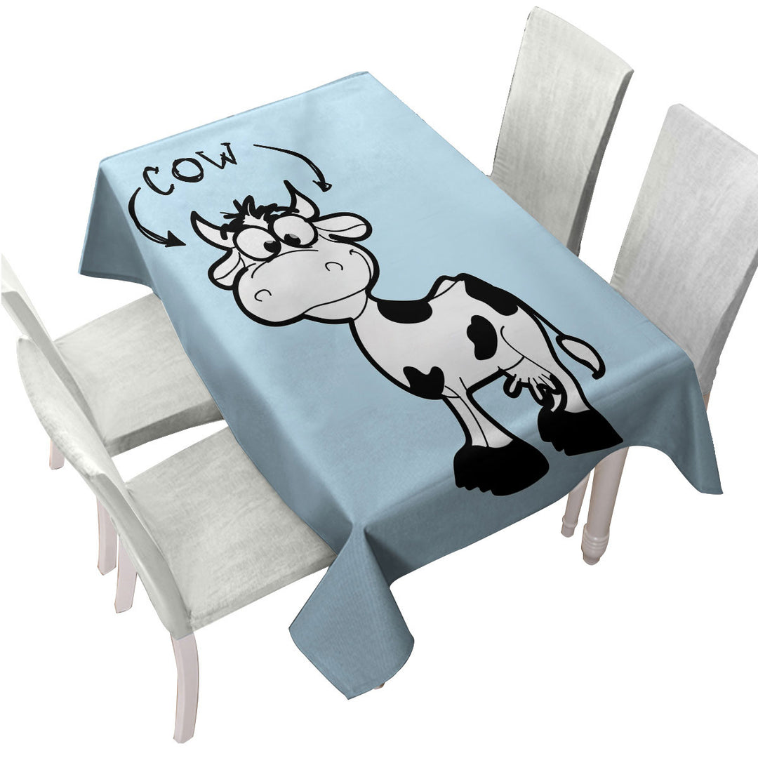 Kids Cute Cow Custom tablecloths