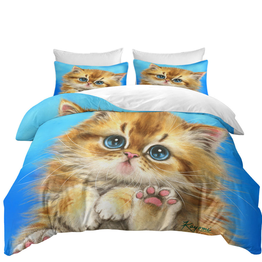 Kids Designs Little Blue Eyes Kitten Coverlet