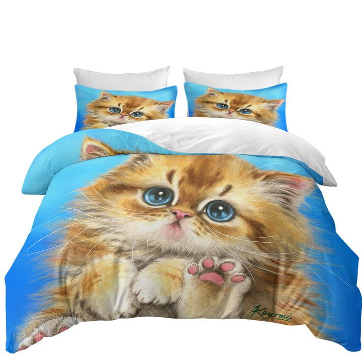 Kids Designs Little Blue Eyes Kitten Coverlet