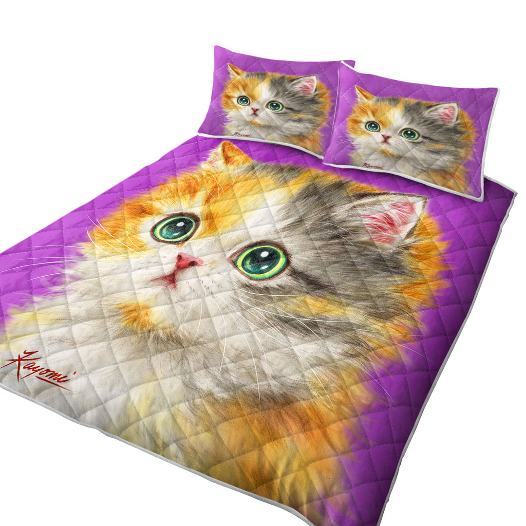 Kids Kittens Designs Adorable Staring Cat Quilt Shop Near Me