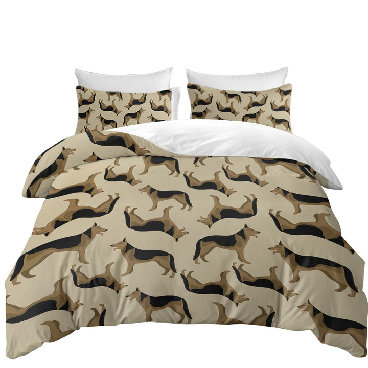 King Duvet Cover set with Pattern of German Shepherd Dog