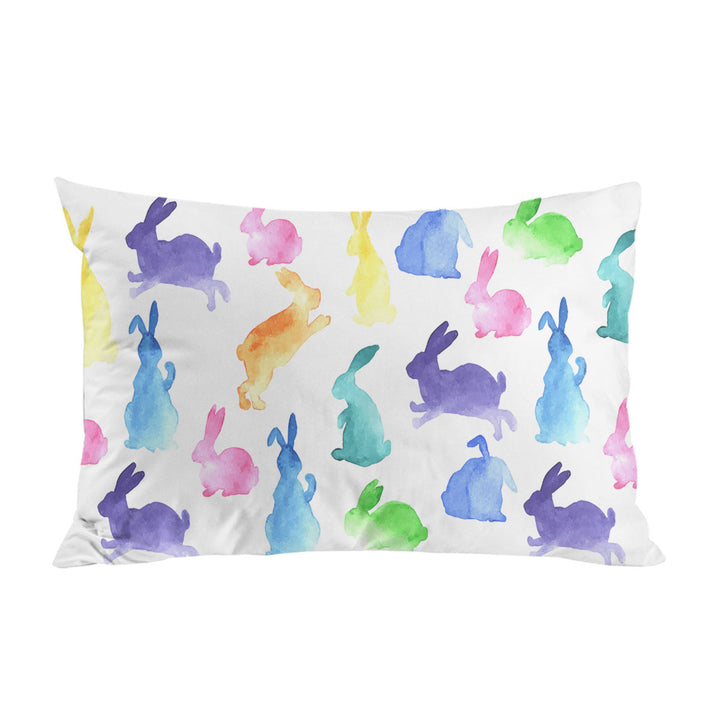 King Pillow Cases with Colorful Bunnies for Kids
