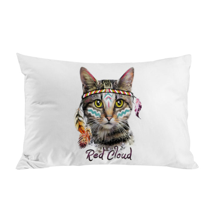 King Pillow Cases with Cool Native American Cat
