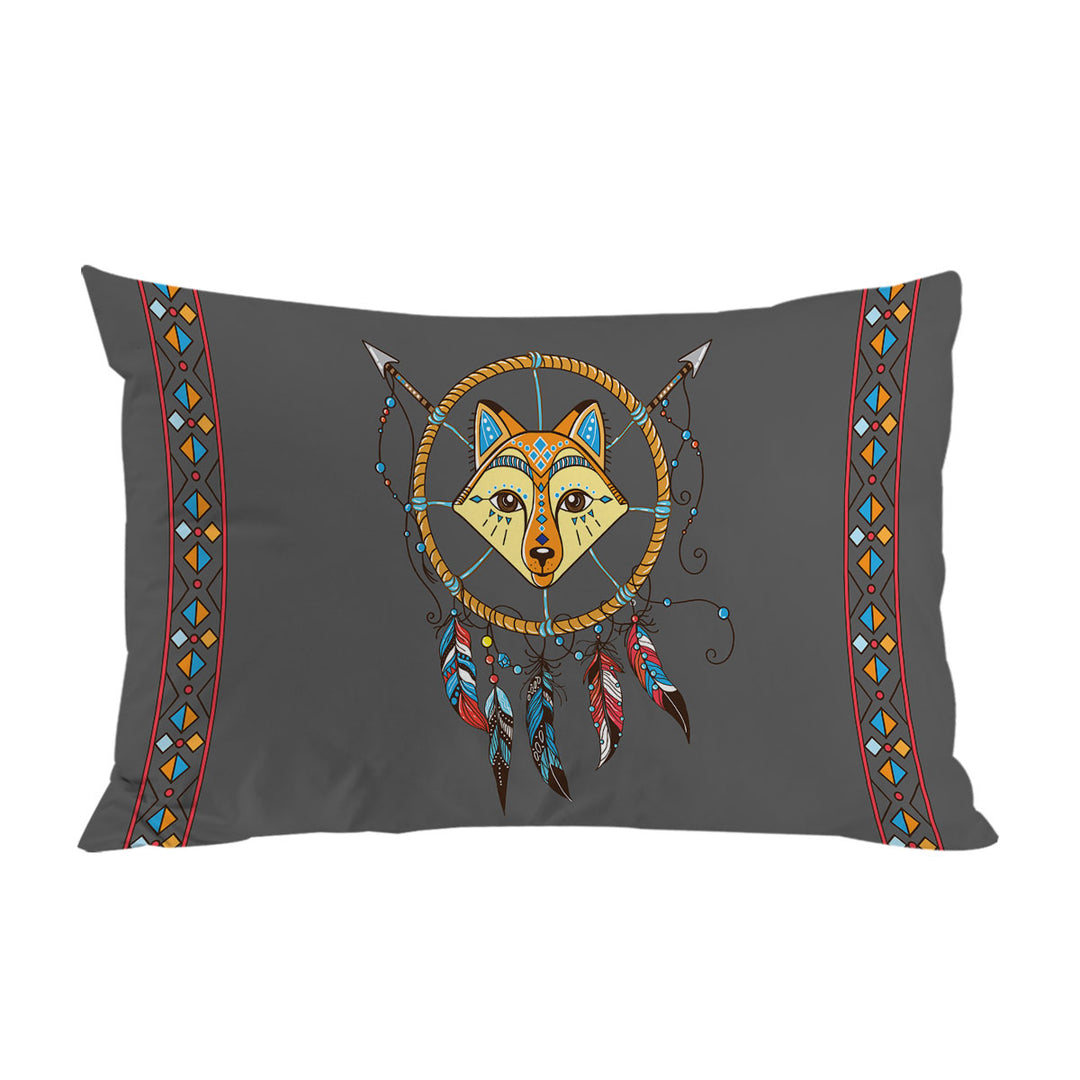 King Pillow Cases with Cute Native Fox Dream Catcher for Kids