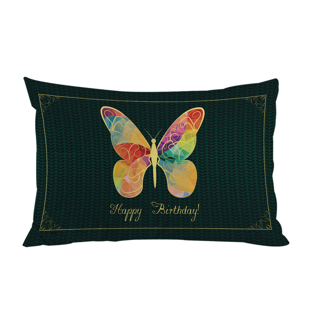 King Pillow Cases with Happy Birthday_ Butterfly