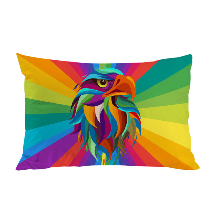 King Pillow Cases with Multi Colored Eagle Head