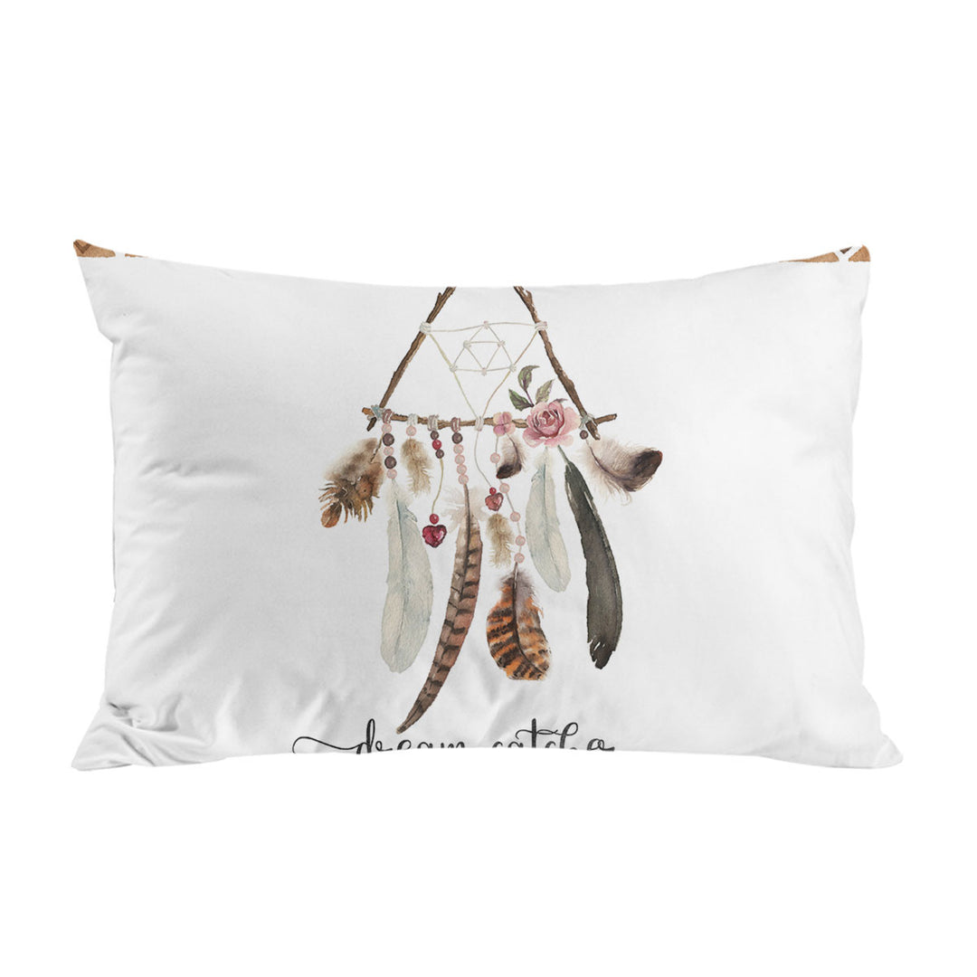 King Pillow Cases with Triangular Native Dream Catcher
