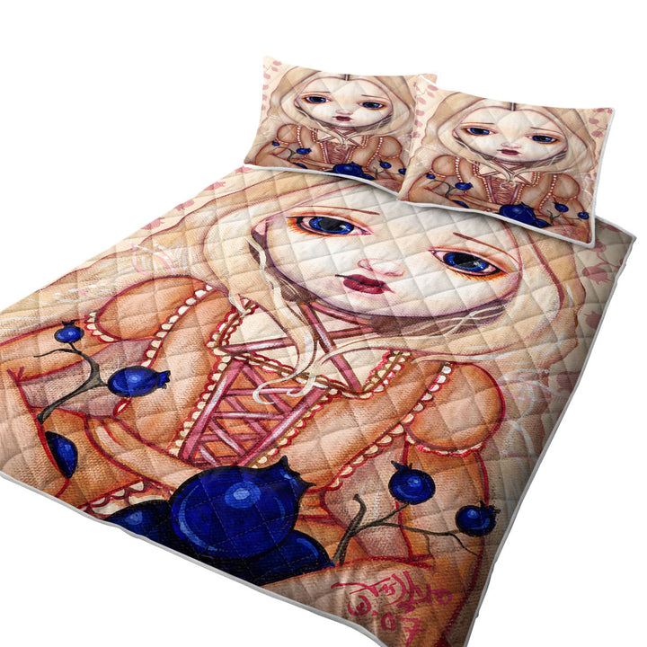 King Quilt with Blueberries and Cream Fairy
