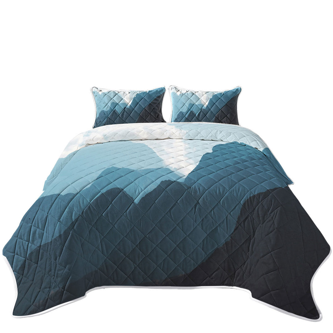King Size Bedspreads with Mountain Range
