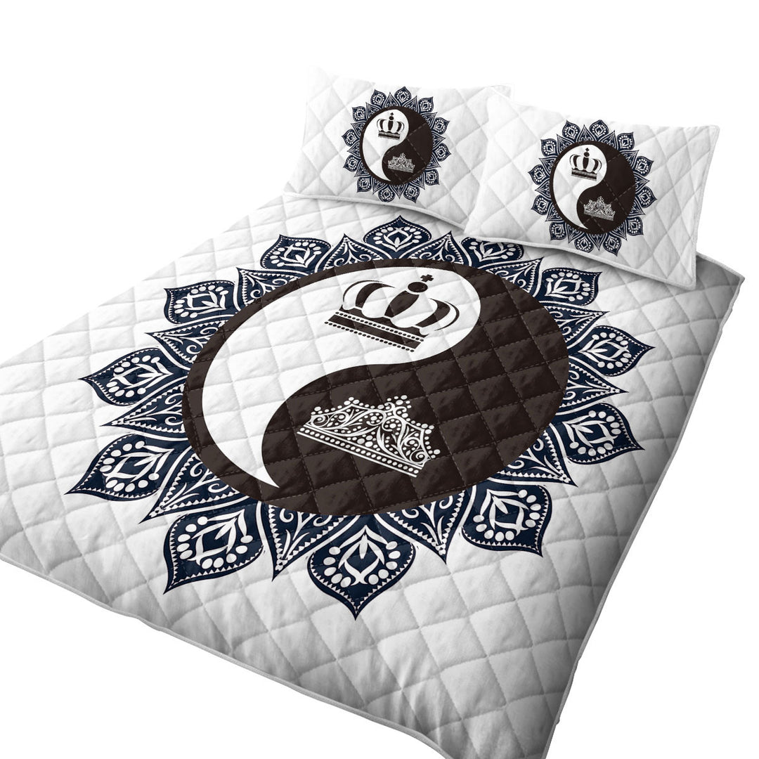 King Size Bedspreads with Queen and King Yin and Yang