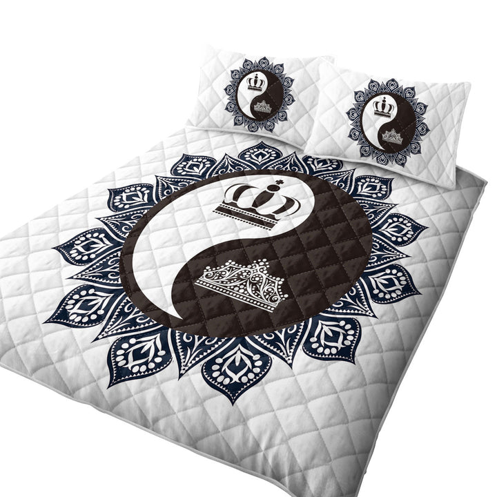 King Size Bedspreads with Queen and King Yin and Yang