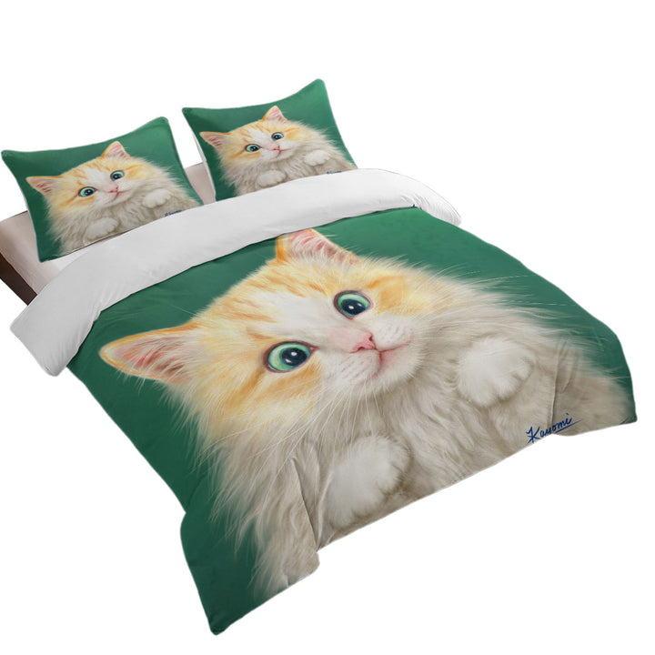 King Size Duvet Cover with Cats Art Paintings Beautiful Kitty Cat