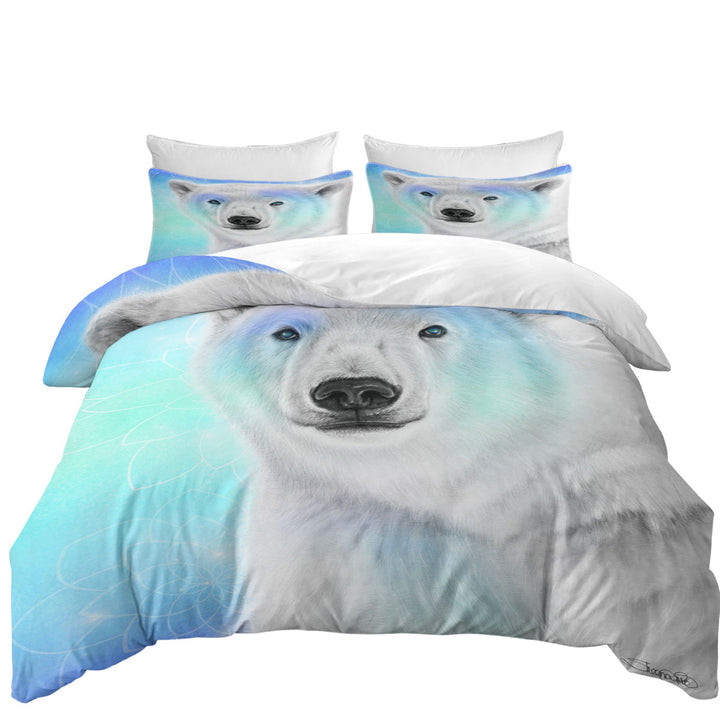 King Size Duvet Cover with Pastel Dream Polar Bear